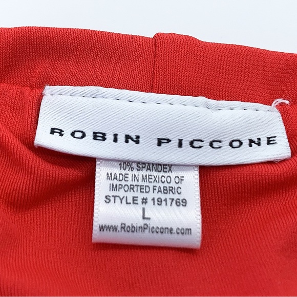 ROBIN Piccone "Ava" High Waist Bikini Bottoms in Red - Picture 6 of 7
